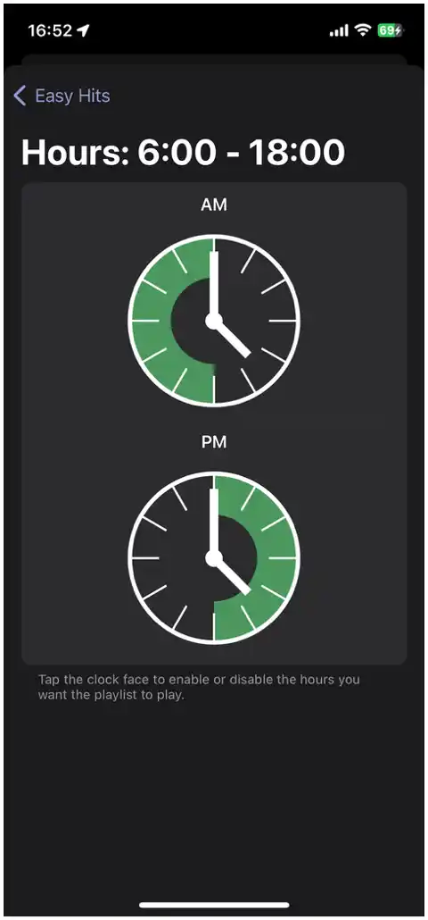 Configure playlist play times